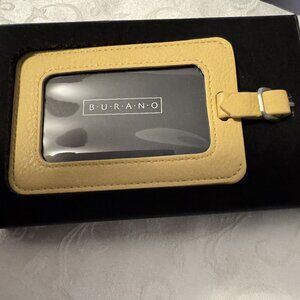 🎁New in Package Saffron Color Burano  Vegan Leather Luggage Tags🎁
